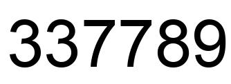 Número 337789 imagen negro