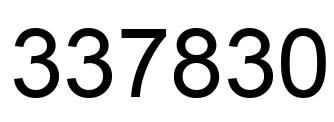 Número 337830 imagen negro