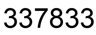 Number 337833 black image