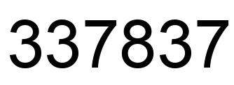 Número 337837 imagen negro