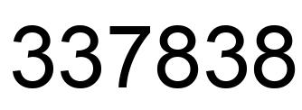 Number 337838 black image