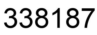 Número 338187 imagen negro