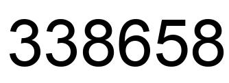 Number 338658 black image