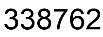Number 338762 black image