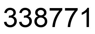 Number 338771 black image