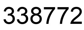 Number 338772 black image