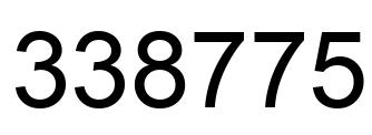 Number 338775 black image
