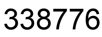 Number 338776 black image