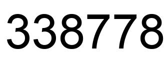 Number 338778 black image