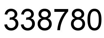 Number 338780 black image