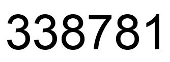 Number 338781 black image