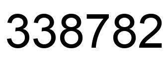 Number 338782 black image