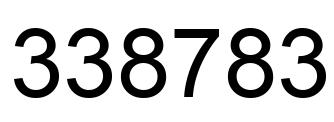 Number 338783 black image