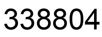 Number 338804 black image