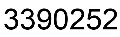 Number 3390252 black image
