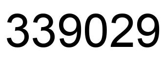 Number 339029 black image