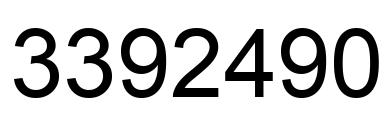 Number 3392490 black image