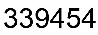 Número 339454 imagen negro