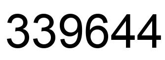 Number 339644 black image