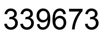 Number 339673 black image