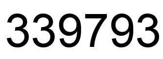Number 339793 black image