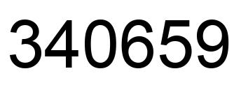 Number 340659 black image