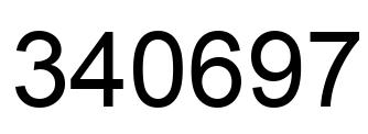 Number 340697 black image