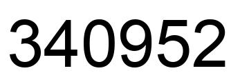 Number 340952 black image