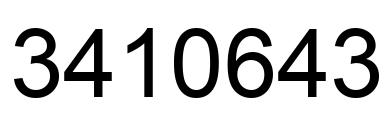 Number 3410643 black image