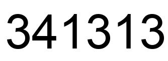 Number 341313 black image