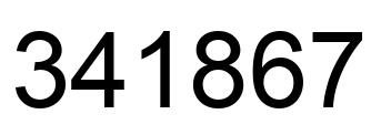 Number 341867 black image