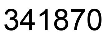 Number 341870 black image