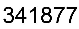Number 341877 black image
