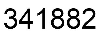 Number 341882 black image