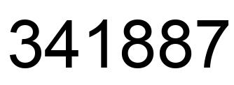 Number 341887 black image
