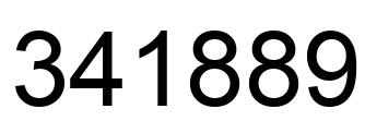 Number 341889 black image