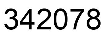 Number 342078 black image
