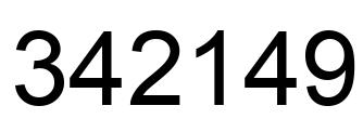 Number 342149 black image