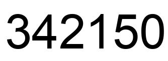 Number 342150 black image
