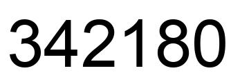Number 342180 black image