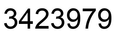 Number 3423979 black image