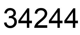 Número 34244 imagen negro