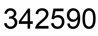 Number 342590 black image