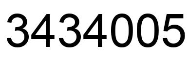 Number 3434005 black image