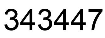 Número 343447 imagen negro