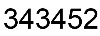 Número 343452 imagen negro
