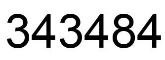 Número 343484 imagen negro