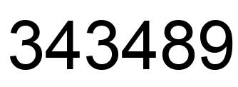 Número 343489 imagen negro