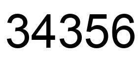 Number 34356 black image
