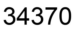 Número 34370 imagen negro